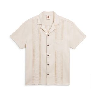 Dandy Del Mar The Brisa Linen Shirt Vintage Ivory White Mens Small